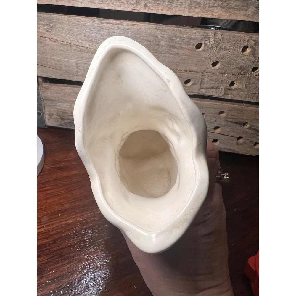 Vintage Ceramic Shoe Planter/Vase with Yellow Roses Granny Core